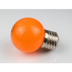   Színes Led izzó, G45, narancssárga, E27 foglalat, 2 W, 5 db készlet