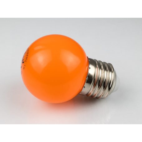 Színes Led izzó, G45, narancssárga, E27 foglalat, 2 W, 5 db készlet
