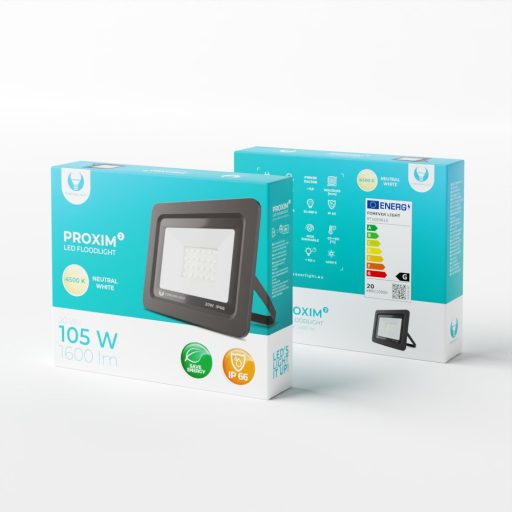 LED Reflektor PROXIM II 20W természetes fehér, IP66, alumínium + üveg