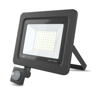   LED Reflektor mozgásérzékelővel PROXIM II 50W természetes fehér, IP66, alumínium + üveg
