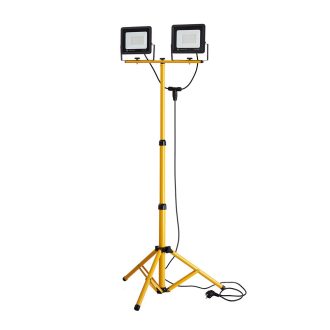   Állványos Led munkalámpa, Led reflektor, 2x50W természetes fehér, strapabíró