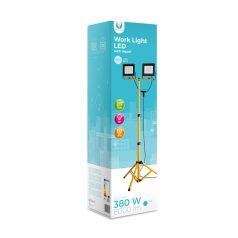   Állványos Led munkalámpa, Led reflektor, 2x50W hideg fehér, strapabíró