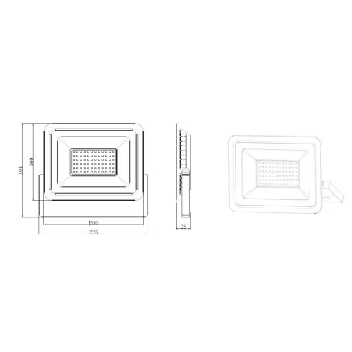 Állványos Led munkalámpa, Led reflektor, 2x50W hideg fehér, strapabíró