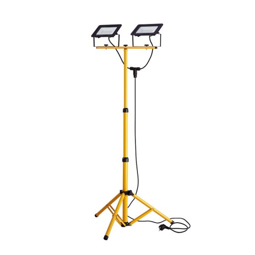 Állványos Led munkalámpa, Led reflektor, 2x50W hideg fehér, strapabíró