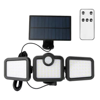   Napelemes LED reflektor,  SUNARI FLS-04 108*SMD PIR 10W 800lm 6000K 2400mAh Li-Ion Forever Light