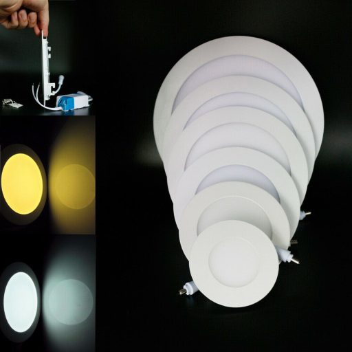 Süllyeszthető led panel 12w kör alakú , meleg fehér